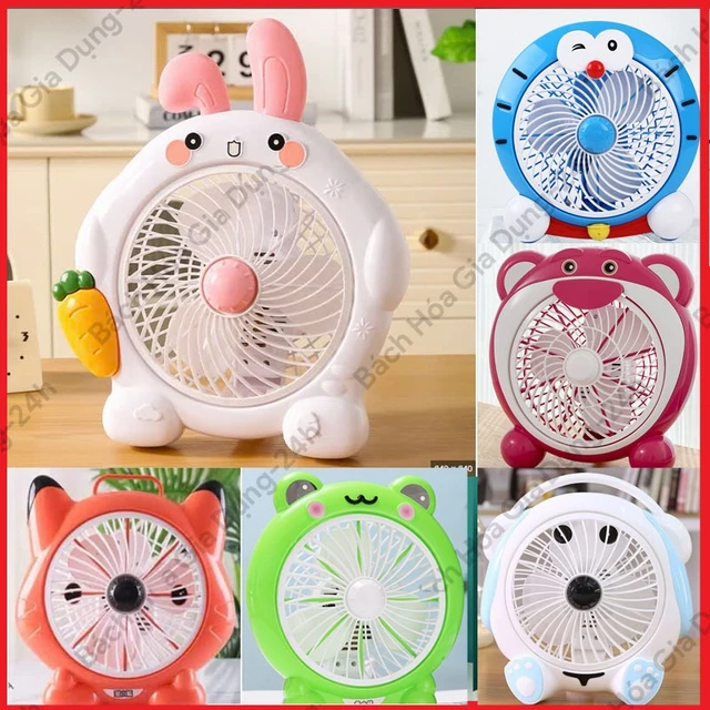 (30 mẫu)Quạt Mini văn phòng, quạt mini cắm điện để bàn,Quạt Để Bàn Mini Hình Thú, quạt điện mini để bàn 2 cấp độ gió