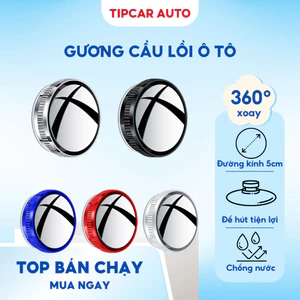 Gương Cầu Lồi Ô Tô Chống Điểm Mù Xoay 360° Dán Kính Hậu Chống Nước Mở Rộng Góc Nhìn Phụ Kiện Xe Hơi