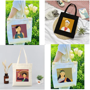 Túi Tote canvas bộ sưu tập 54 Dân Tộc Việt Nam đặc sắc túi vải trắng đeo vai phong cách thời trang đựng đồ tota081