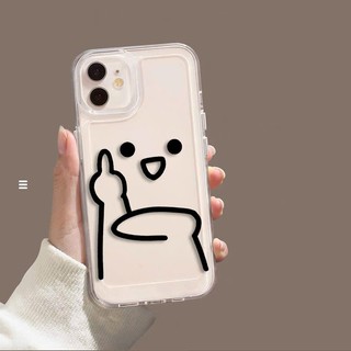 Ốp Lưng iPhone Finger Viền Thẳng Chống Sốc, Trong Suốt Bảo Vệ Camera - iP 7/8/X/XS/11/12/13/14/15/16/17/Plus/Pro/Max/Air