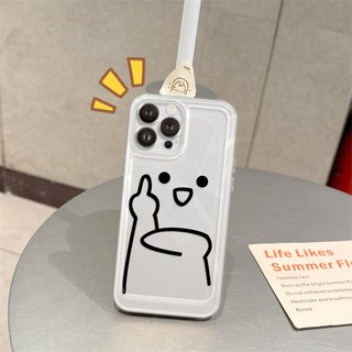 Ốp Lưng iPhone Finger Viền Thẳng Chống Sốc, Trong Suốt Bảo Vệ Camera - iP 7/8/X/XS/11/12/13/14/15/16/17/Plus/Pro/Max/Air