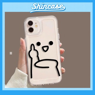 Ốp Lưng iPhone Finger Viền Thẳng Chống Sốc, Trong Suốt Bảo Vệ Camera - iP 7/8/X/XS/11/12/13/14/15/16/17/Plus/Pro/Max/Air