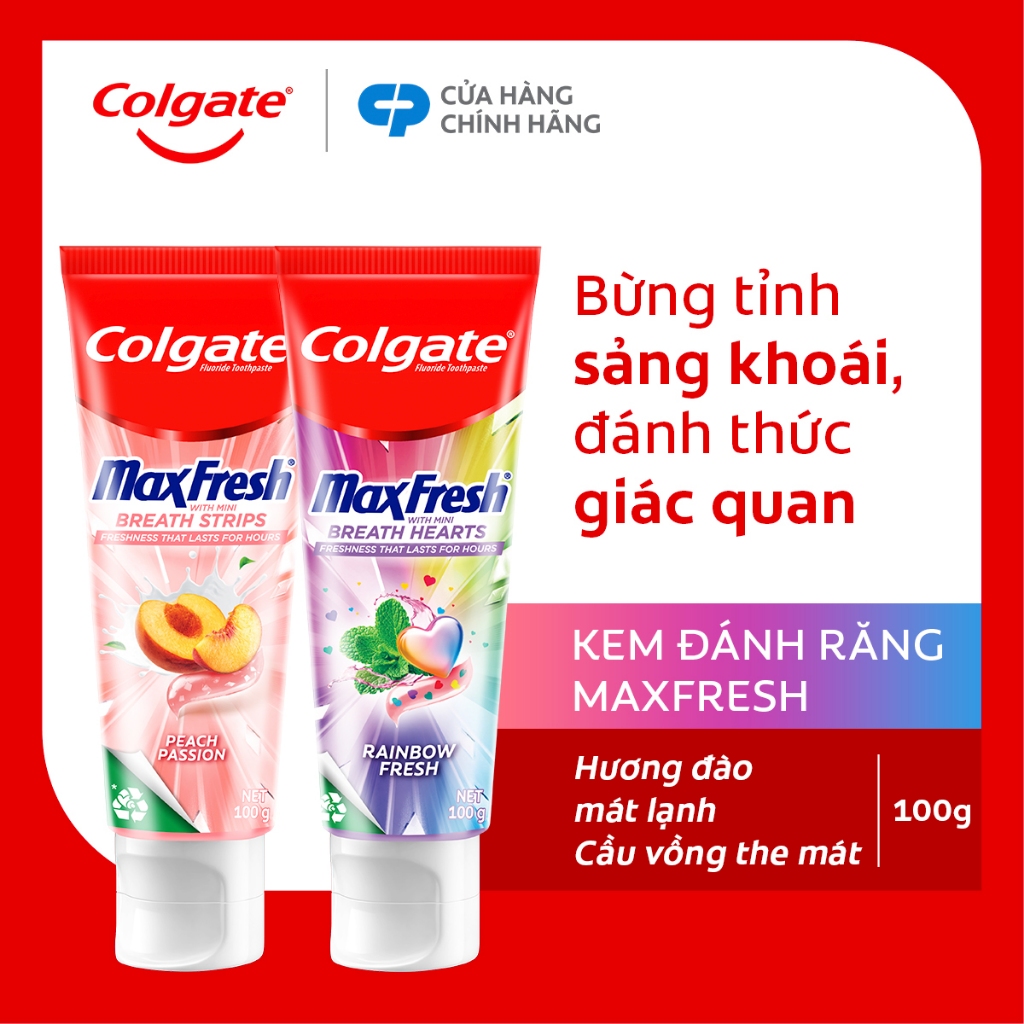 Ảnh Kem đánh răng Colgate MaxFresh Hương nhiệt đới, tinh thể cầu vồng the mát 100g/ tuýp 3