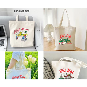 Túi Tote canvas bộ sưu tập địa điểm du lịch Việt Nam, Huế, Nha Trang, Vũng Tàu, ... túi vải đeo vai đựng đồ tota084