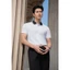 Áo Polo Nam Biluxury 9APCH529TRK Slimfit Họa Tiết Hình Học Phối Gam Đen Co Giãn Thấm Hút Bền Màu