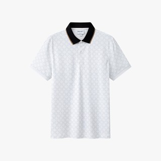 [ĐỒNG GIÁ 389K] Áo Polo Nam Biluxury 9APCH529TRK Slimfit Họa Tiết Hình Học Phối Gam Đen Co Giãn Thấm Hút Bền Màu