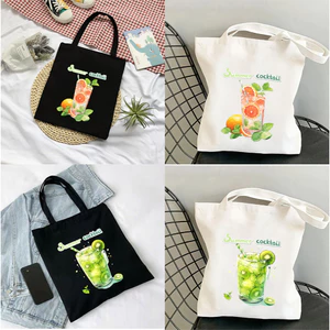 Túi Tote canvas MÙA HÈ GIẢI NHIỆT summer cocktail túi vải đeo vai thời trang đựng đồ kích thước 35*39 tota087