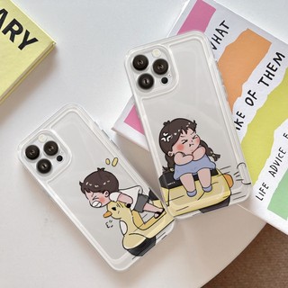Ốp Lưng iPhone Lái Xe Viền Thẳng Chống Sốc, Trong Suốt Bảo Vệ Camera - iP 7/8/X/XS/11/12/13/14/15/16/17/Plus/Pro/Max/Air