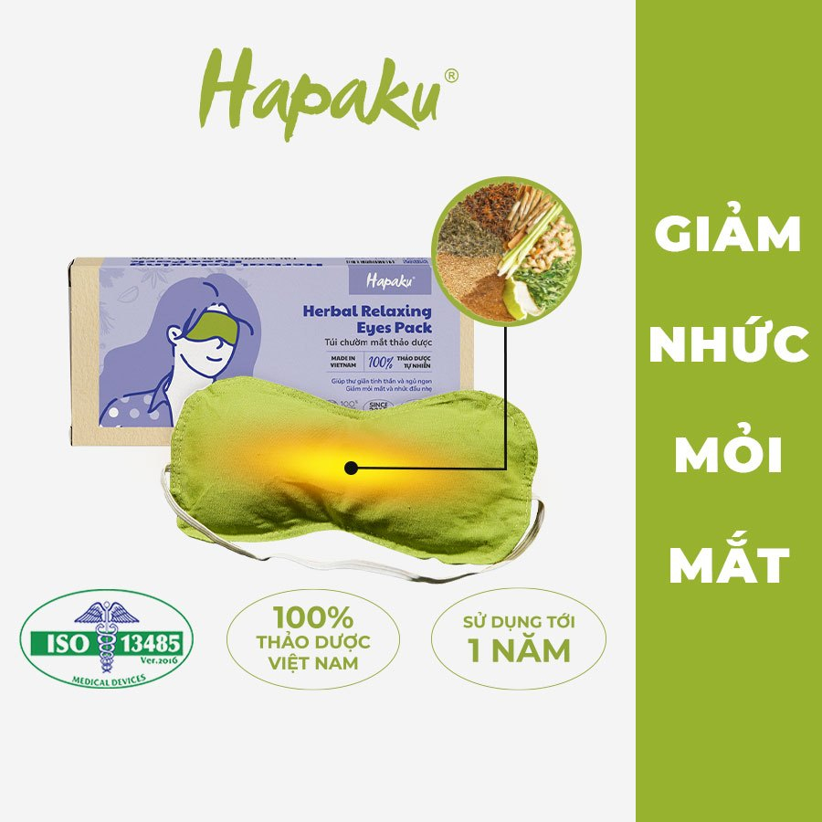 Ảnh Túi Chườm Mắt Thảo Dược Hapaku Giúp Thư Giãn Ngủ Ngon - Làm Nóng Bằng Lò Vi Sóng 1