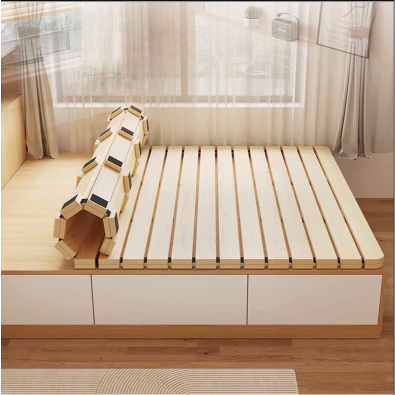 Giường Pallet Cuộn Thông Minh Gấp Gọn, Giường Cuộn Nhật Bản, Giường Cuộn Trải Sàn, Tiết Kiệm Không Gian - HOMDECOR