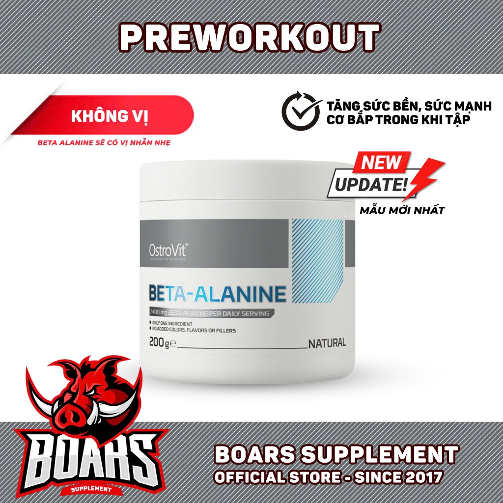 OstroVit Beta-Alanine Powder 200g | Thực Phẩm Bổ Sung Nhập Khẩu