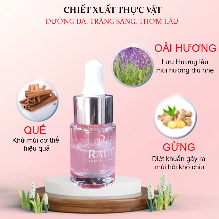 Serum Hôi Nách RADO 2 in 1 , Đánh bay mùi hôi nách, hôi chân, mùi cơ thể cho mọi lứa tuổi nam nữ