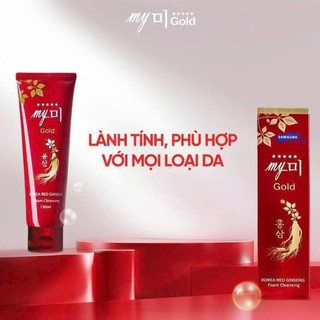 Sữa rửa mặt hồng sâm đỏ My Gold làm sạch nhẹ dịu cấp ẩm hỗ trợ ngăn ngừa lão hóa da 130ml