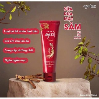 Sữa rửa mặt hồng sâm đỏ My Gold làm sạch nhẹ dịu cấp ẩm hỗ trợ ngăn ngừa lão hóa da 130ml