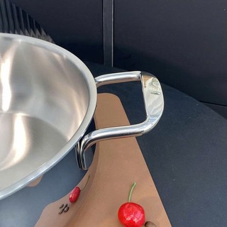 Nồi canh, nồi lẩu thành thấp Chockmen [226]  24cm inox 18/10 3 lớp nguyên khối