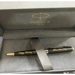 Bút bi, bút ký cao cấp mạ vàng Parker Sonnet, màu thân đen nhám, chất liệu kim loại, có khắc tên làm quà tặng — ảnh 5