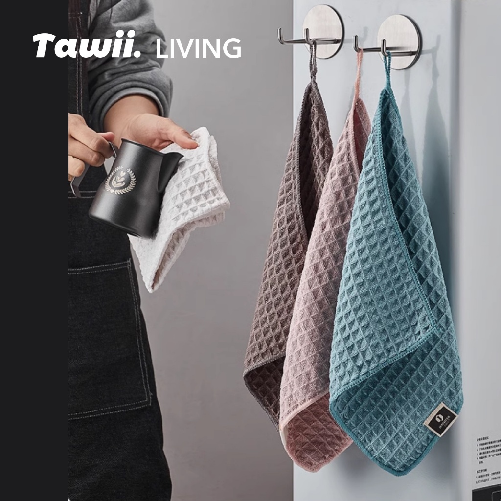 DOZO Khăn lau sợi nhỏ thấm nước mạnh mềm mại và nhanh khô khăn lau gia dụng 30*30CM | BigBuy360 - bigbuy360.vn