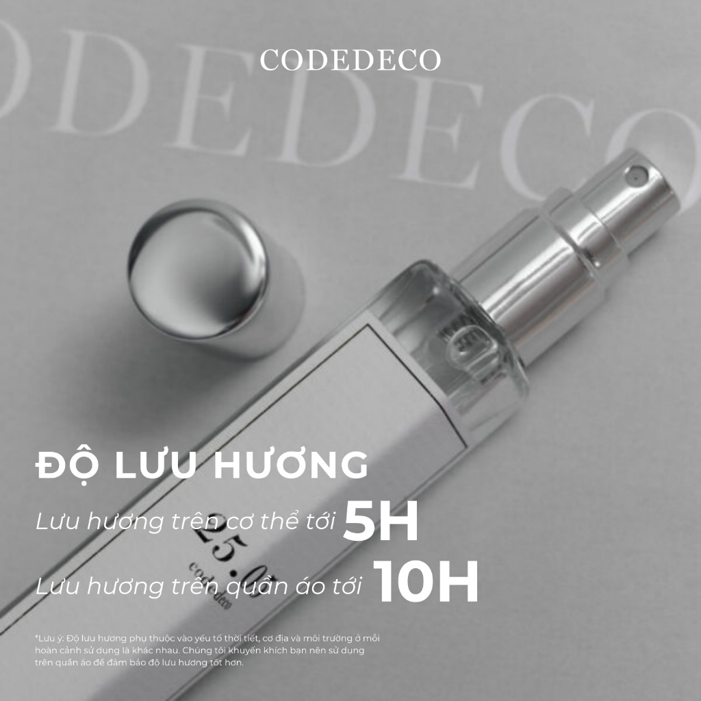 Ảnh Tinh dầu thơm nữ CODEDECO 25.05 10ml - Dịu mát, Tươi mới, Ngọt ngào 4