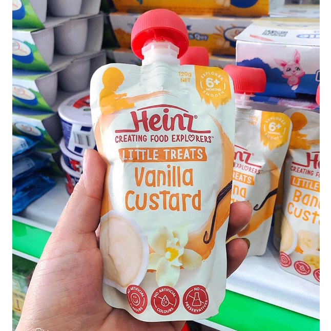 Váng sữa Heinz  cho bé từ 6m+ gói 120g, hoa quả tươi sạch, hoàn toàn tự nhiên