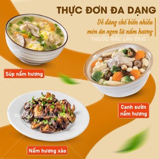 Nấm hương khô 100g (Nấm quý nấu canh, lẩu nấm, nấm dưỡng sinh. phục hồi sức khỏe) - Thuốc bắc lãn ông
