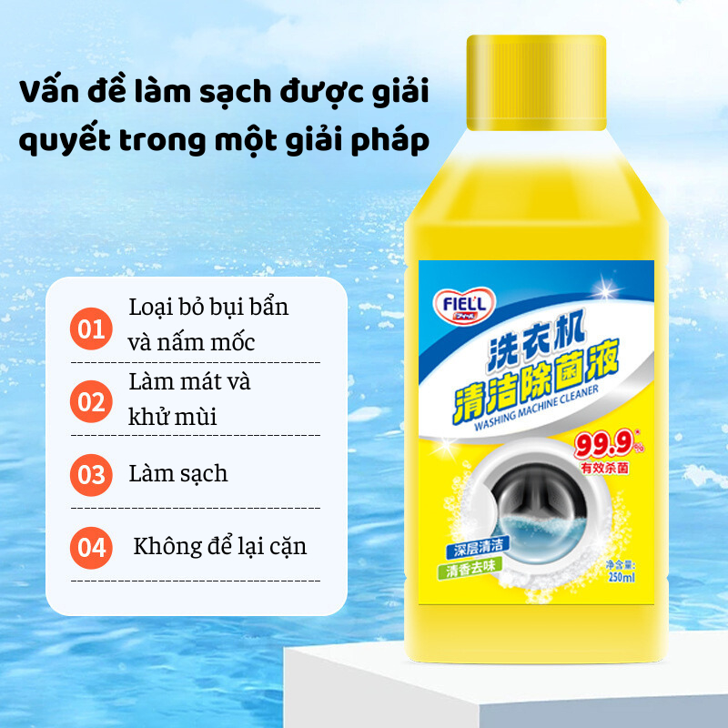 Dung Dịch Vệ Sinh Lồng Máy Giặt FIELL 250ML Làm Sạch Sâu, Loại Bỏ Vi Khuẩn, Khử Mùi Nấm Mốc