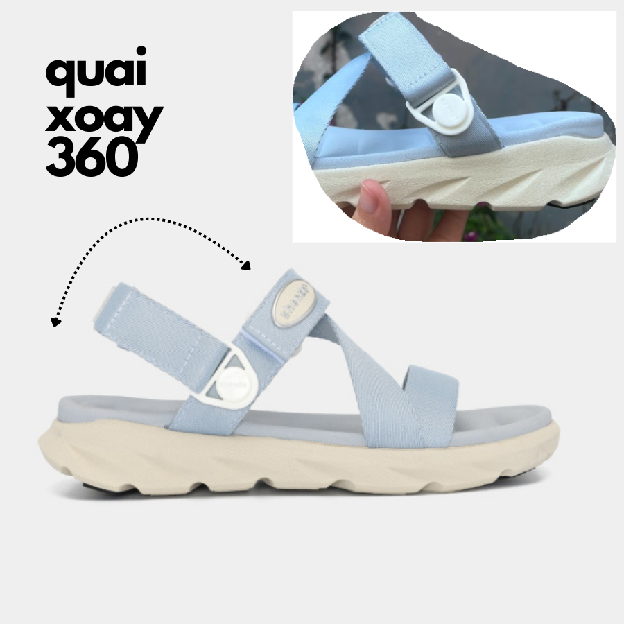 Ảnh Sandal Shondo F6S quai hậu xoay màu xanh trời F6S2534 1
