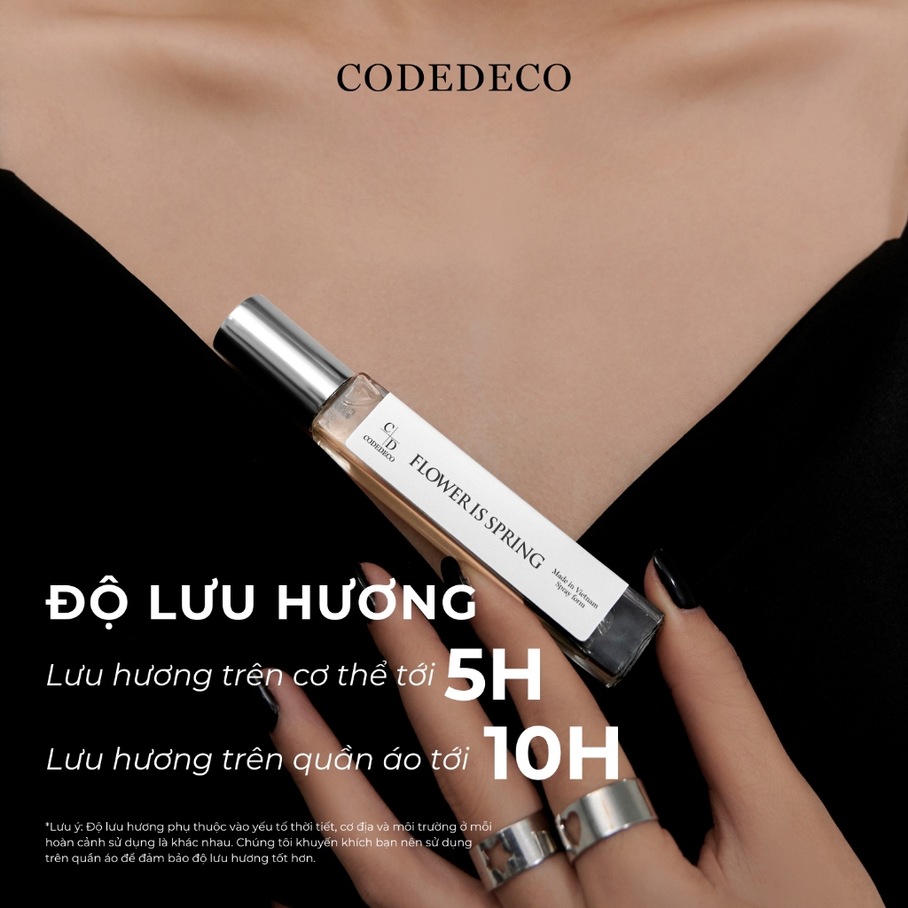 Ảnh Tinh dầu thơm nữ CODEDECO Flower Is Spring 10ml dạng xịt - Sang trọng, Tinh tế, Quyến rũ 4