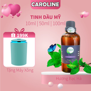 Tinh dầu Bạc Hà Caroline 10ml/50ml/100ml xông phòng, thơm, khử mùi - Cam kết chất lượng, chính hãng