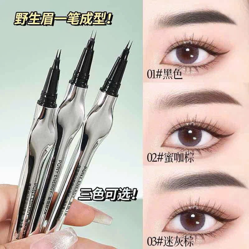Bút nuớc phẩy sợi lông mày Pony, màu sắc tự nhiên, chống nước, chống lem