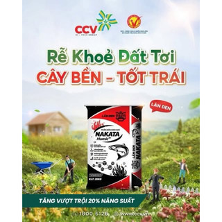 1kg Phân Lân Đen Humic NAKATA giúp Hạ phèn siêu tốc, cân bằng PH, tạo mầm hoa, kích ra rễ cây