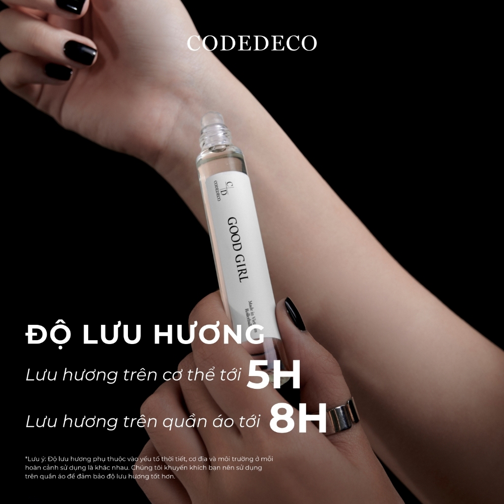 Ảnh Tinh dầu thơm nữ CODEDECO Good Girl 10ml dạng lăn - Ngọt ngào, Nhẹ Nhàng, Quyến Rũ 4