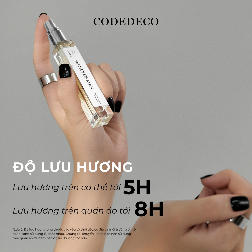 Ảnh Tinh dầu thơm nam CODEDECO Manly Of Man 10ml dạng xịt - Nam tính, Phóng khoáng, Mạnh mẽ 4