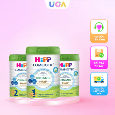 Sữa công thức Hipp Organic Combiotic số 1, 2, 3 lon 800g cho bé