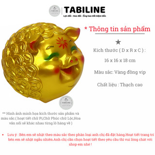 Heo đất ống tiết kiệm tiền lỗ ngang híp hàn quốc đồng tiền size nhỏ LD96 - TABILINE