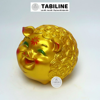 Heo đất ống tiết kiệm tiền lỗ ngang híp hàn quốc đồng tiền size nhỏ LD96 - TABILINE