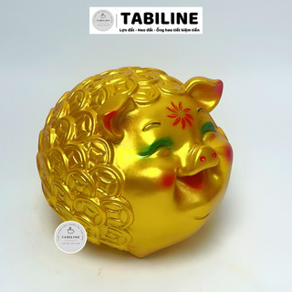 Heo đất ống tiết kiệm tiền lỗ ngang híp hàn quốc đồng tiền size nhỏ LD96 - TABILINE