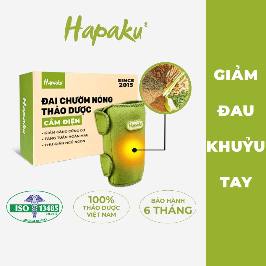 Ảnh Đai Chườm Khuỷu Tay Hapaku Giảm Nhức Mỏi Xương Khớp, Hết Tê Bì Cánh Tay Làm Nóng Bằng Điện 1