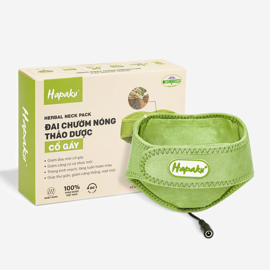 Ảnh Đai Chườm Thảo Dược Cổ Gáy Hapaku, Giảm Đau Nhức Mỏi Cổ Gáy, Thư Giãn Ngủ Ngon 2
