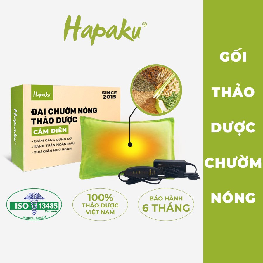 Ảnh Gối Thảo Dược Chườm Nóng Hapaku, Giảm Đau Vai Gáy, Nhức Mỏi Lưng Bụng, Giảm Đau Bụng Kinh 1