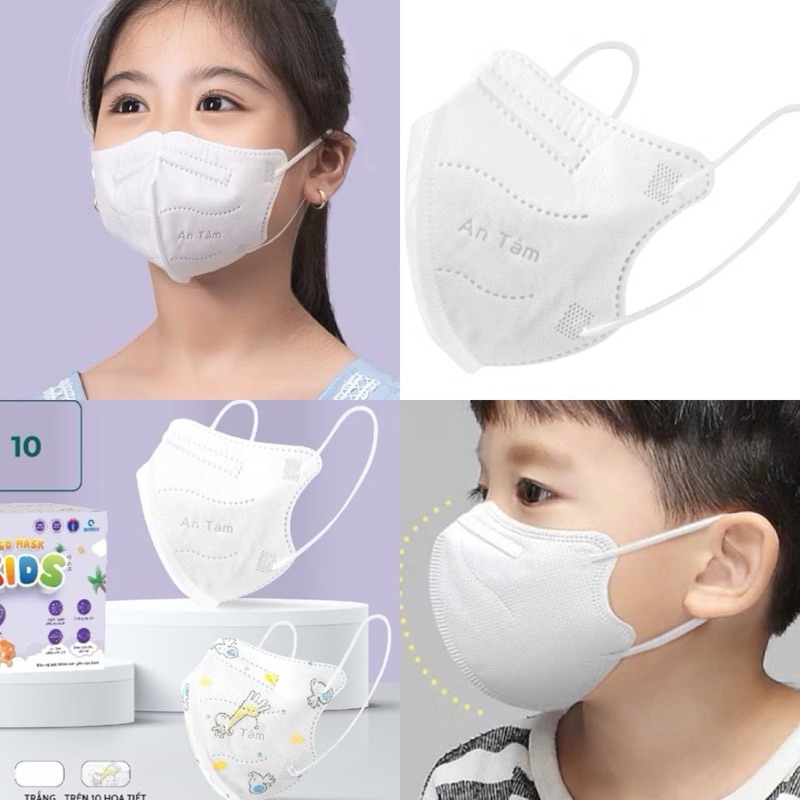 Thùng 100 chiếc  khẩu trang 6D Kids ,Kháng Khuẩn Lọc Bụi Mịn PM2.5 dành cho bé từ 2-12 tuổi đủ hình