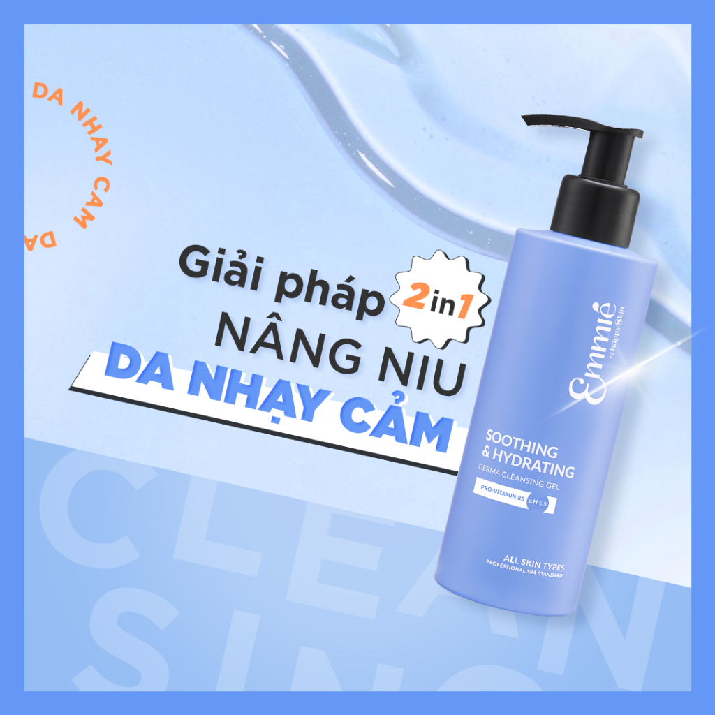 Ảnh Gel Rửa Mặt Dịu Nhẹ Cấp Ẩm Sâu Emmié Soothing & Hydrating Derma Cleansing 180ml 1