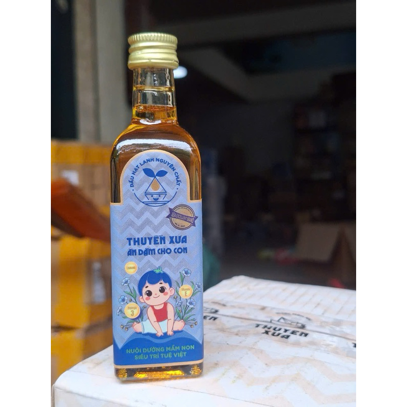 Dầu Ăn Dặm Cho Bé Nguyên Liệu Hạt Tự Nhiên (Oliu, Óc Chó, Gấc, Sachi, Mè, Hạt Lanh, Nước Mắm) - Thương Hiệu Thuyền Xưa