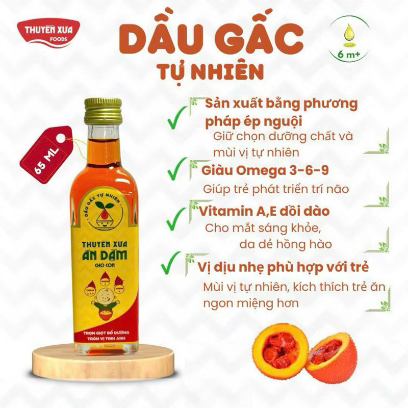 Dầu Ăn Dặm Cho Bé Nguyên Liệu Hạt Tự Nhiên (Oliu, Óc Chó, Gấc, Sachi, Mè, Hạt Lanh, Nước Mắm) - Thương Hiệu Thuyền Xưa