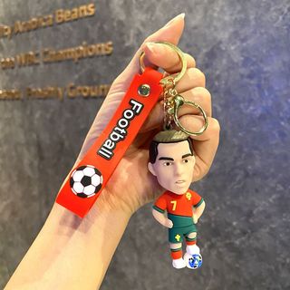 Móc Khóa Ronaldo, Messi, Haaland, Mbappe - Cực Ngầu - Dây Treo Bóng Đá - Quà Tặng Nam Cá Tính