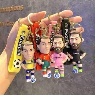 Móc Khóa Ronaldo, Messi, Haaland, Mbappe - Cực Ngầu - Dây Treo Bóng Đá - Quà Tặng Nam Cá Tính