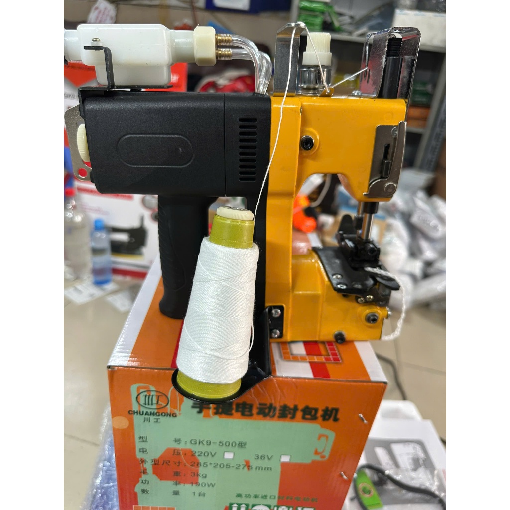 Máy Khâu Bao Cầm Tay GK9-500 hãng CHUANGONG – Có Bơm Dầu, Tặng Vỉ Kim & 1 Cuộn Chỉ Khi Đặt Hàng