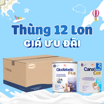 SỮA BỘT CANXI VÀ TIỂU ĐƯỜNG GLUDIABETIC PLUS HỖ TRỢ NGƯỜI TIỂU ĐƯỜNG NGƯỜI LOÃNG XƯƠNG Hộp 400/900g