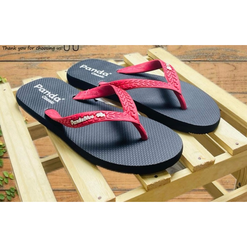 Dép tông Thái Gấu Trúc Panda Blue nam nữ đế cao su êm ái bền chắc - DéP, Slipper loại không viền