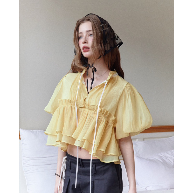 Icy Top - Remmus | Áo thiết kế babydoll tay bồng cho nữ