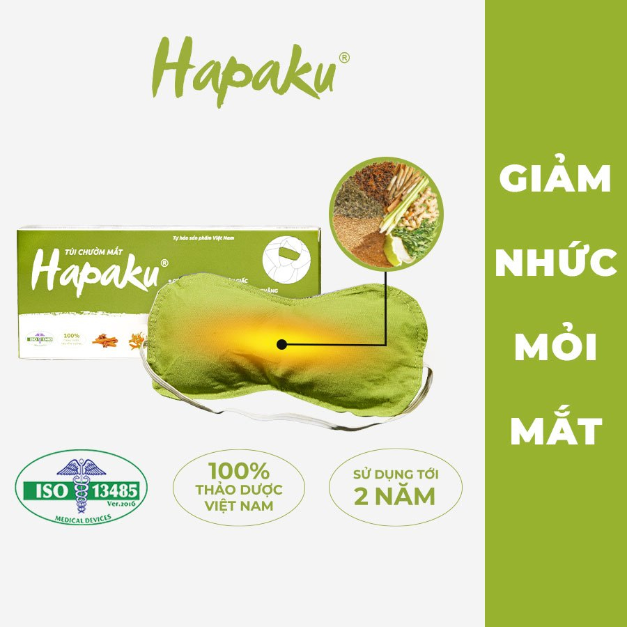 Ảnh Túi Chườm Mắt Thảo Dược HAPAKU, Chườm Nóng Lạnh Thư Giãn, Giảm Mỏi, Đỡ Đau Đầu, Giảm Quầng Thâm Mắt 1
